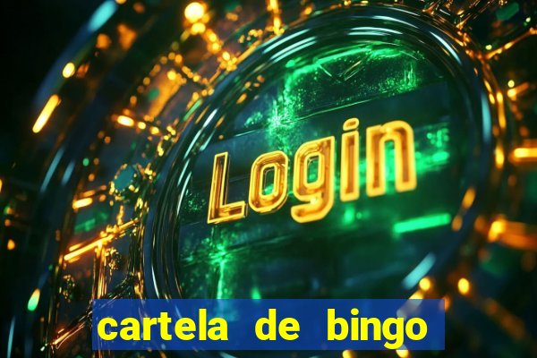 cartela de bingo pra imprimir